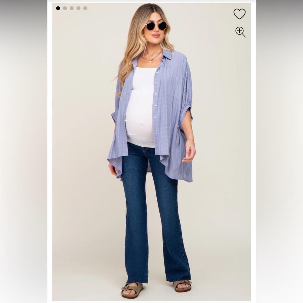 Pink Blush Maternity Flare Leg Jeans